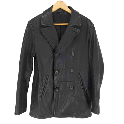 バナナリパブリック BANANA REPUBLIC LAMB ダブルブレスト ラムレザージャケット メンズ M