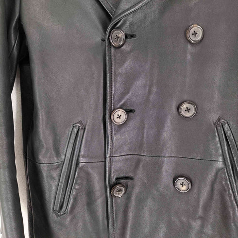 バナナリパブリック BANANA REPUBLIC LAMB ダブルブレスト ラムレザージャケット メンズ M