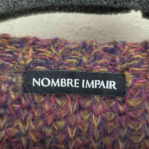 ノンブルアンペール NOMBRE IMPAIR ブラッシュウール ボートネックロングプルオーバー レディース FREE