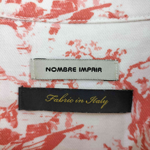 ノンブルアンペール NOMBRE IMPAIR 総柄 バンドカラーシャツ レディース FREE
