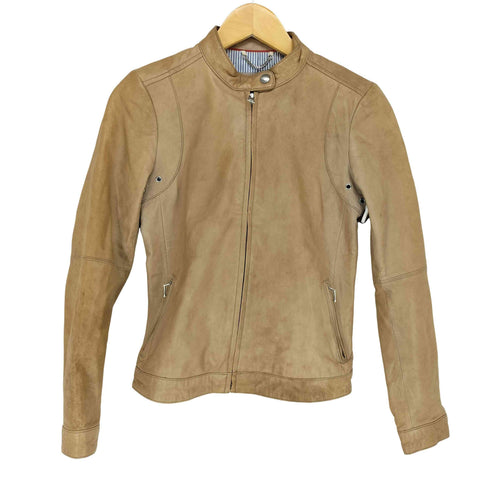 バナナリパブリック BANANA REPUBLIC LAMB シングル ラムレザージャケット レディース XS