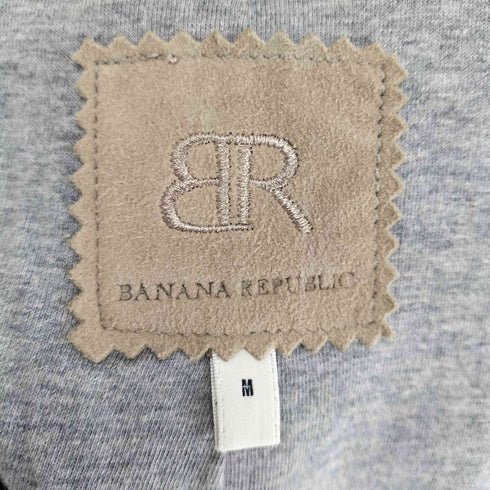 バナナリパブリック BANANA REPUBLIC GOAT ゴートスキン ノーカラースエードジャケット レディース M