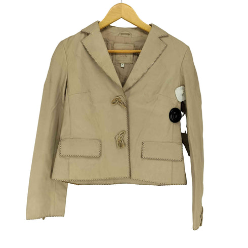 バナナリパブリック BANANA REPUBLIC LAMB 2B シングル ラムレザージャケット レディース M
