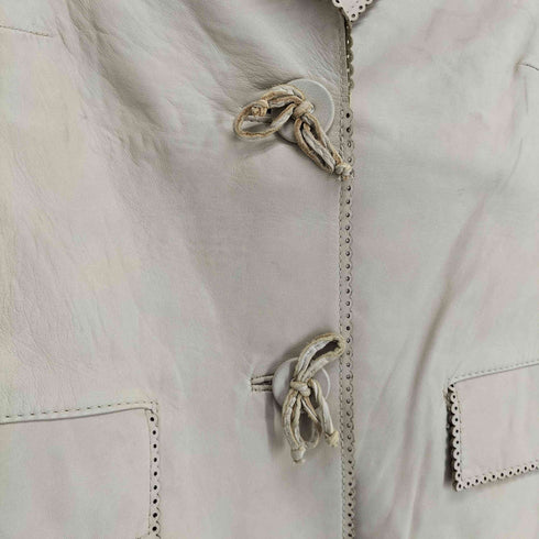 バナナリパブリック BANANA REPUBLIC LAMB 2B シングル ラムレザージャケット レディース M