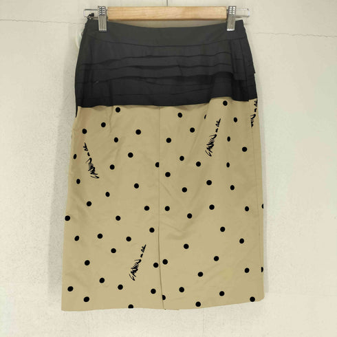 ランバンオンブルー LANVIN en Bleu ドットフロッキータイトスカート レディース JPN:36