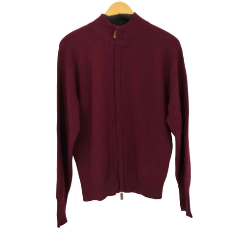 WILLIAM LOCKIE スコットランド製 LAMBSWOOL ダブルジップアップニット ririジップ メンズ 40