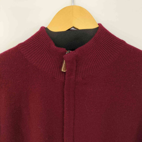 WILLIAM LOCKIE スコットランド製 LAMBSWOOL ダブルジップアップニット ririジップ メンズ 40