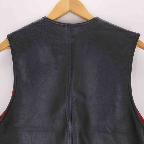 saks fifth avenue 90S ロケットTALONジップ レザーベスト メンズ