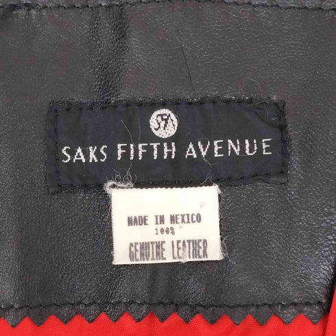 saks fifth avenue 90S ロケットTALONジップ レザーベスト メンズ