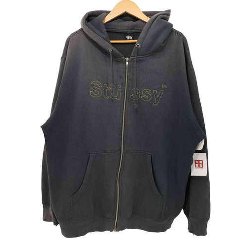 ステューシー Stussy 00S オールドステューシー黒タグ ロゴ刺繍 フルジップパーカー メンズ import:XL
