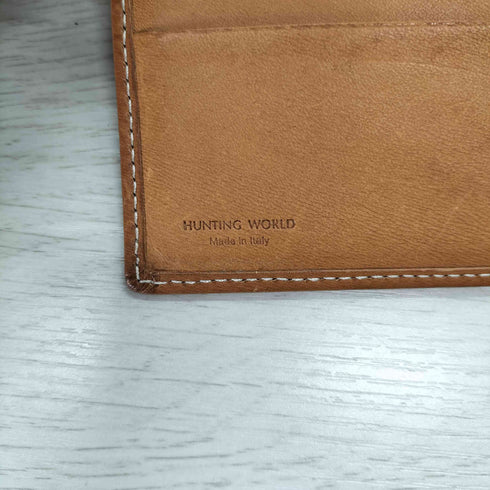 ハンティングワールド HUNTING WORLD MADE IN ITALY バチューサーパス レザー二つ折り財布 メンズ