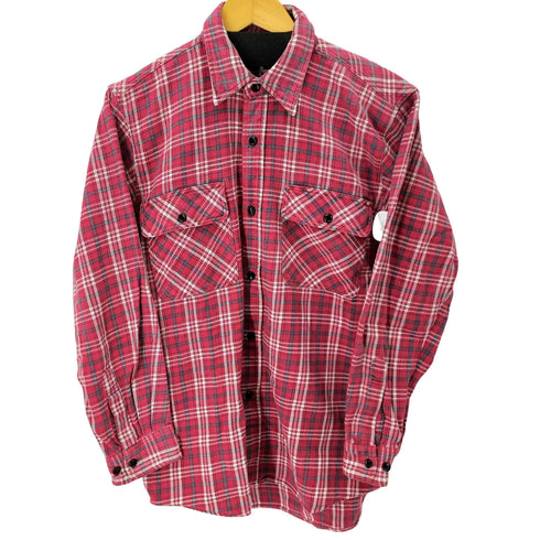 ビッグジョン BIG JOHN 80-90S L/S チェックネルシャツ ヘビネル メンズ import:M