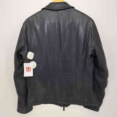 ジョルジオアルマーニ Giorgio Armani MADE IN ITALY レザータグ 羊革 ラムレザー シングルライダース レザージャケット メンズ 50