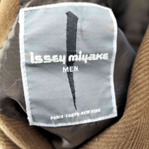 イッセイミヤケメン ISSEY MIYAKE MEN 80S 筆タグ ヘリンボーンウールダブルブレストテーラードジャケット メンズ S