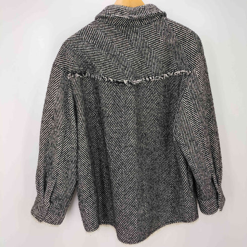 マウジー moussy OVERSIZED FRINGE SHIRT レディース F