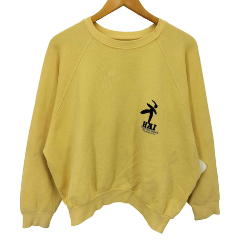 ハイスポーティングギア HAI SPORTING GEAR 80S ロゴ プリント クロップド ラグラン クルーネック スウェット メンズ JPN:M