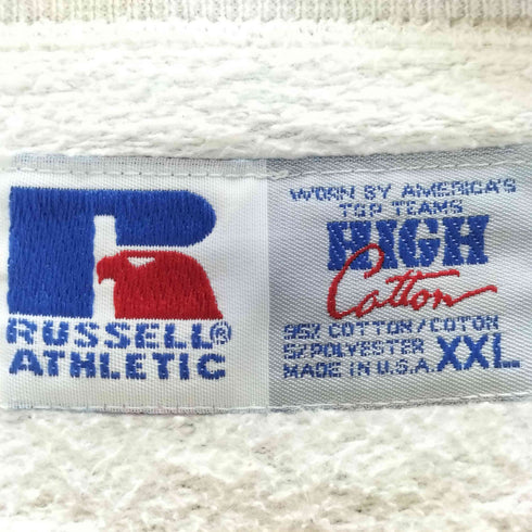 ラッセルアスレチック RUSSELL ATHLETIC 80-90s USA製 ロゴワッペンクルーネックスウェット メンズ import:XXL