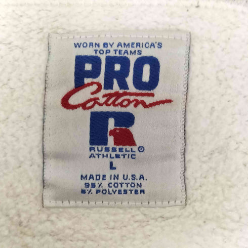 ラッセルアスレチック RUSSELL ATHLETIC 90s USA製 PRO COTTON プリントクルーネックスウェット メンズ import:L