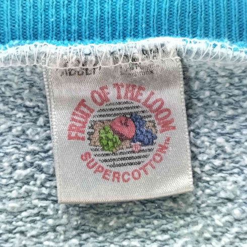フルーツオブザルーム FRUIT OF THE LOOM 90s SUPER COTTON 刺繍デザインクルーネックスウェット メンズ