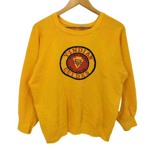 チャンピオン Champion 70s バータグ USA製 プリントクルーネックトレーナー レディース L