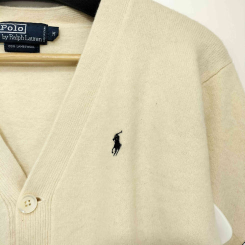 ポロバイラルフローレン Polo by RALPH LAUREN ポニー刺繍 Vネック ウールカーディガン レディース import:M