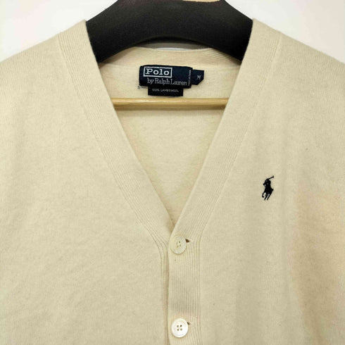 ポロバイラルフローレン Polo by RALPH LAUREN ポニー刺繍 Vネック ウールカーディガン レディース import:M