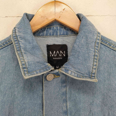 boohooMAN デニムカバーオールジャケット メンズ M