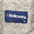 ホロウェイ HOLLOWAY USA製 企業ロゴ刺繍 裏地フリース ジップアップジャケット メンズ M