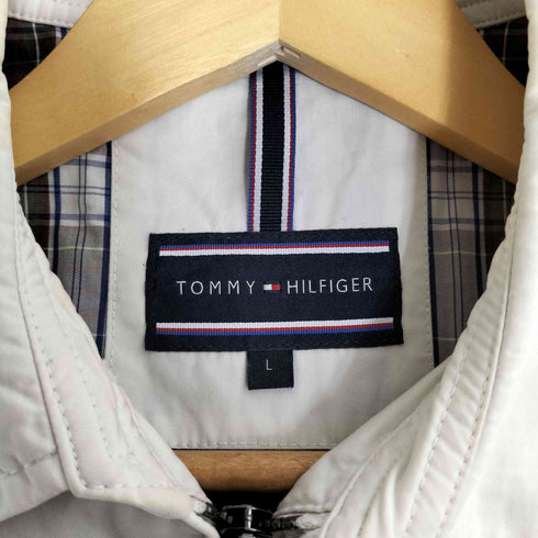 トミーヒルフィガー TOMMY HILFIGER ロゴ刺繍 裏地チェック スイングトップ ハリントンジャケット メンズ import:L