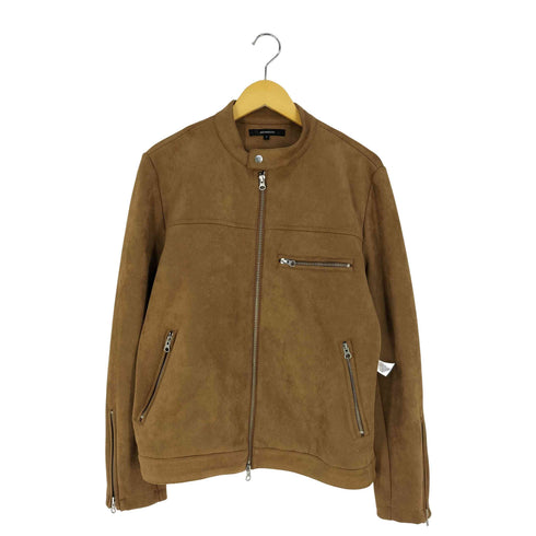 ジャックローズ JACKROSE フェイクスウェード ダブルジップ シングルライダースジャケット メンズ JPN:3