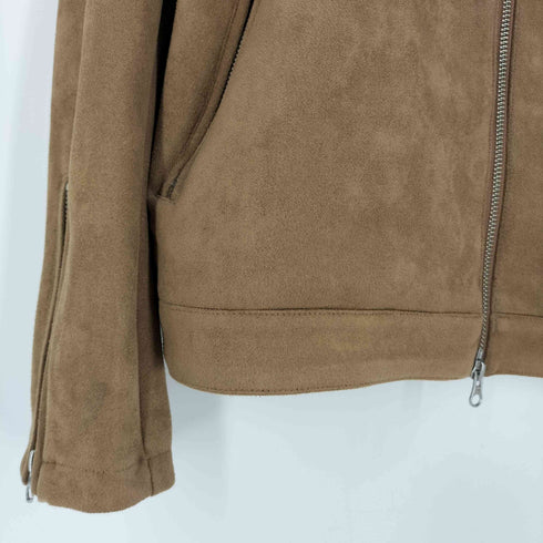 ジャックローズ JACKROSE フェイクスウェード ダブルジップ シングルライダースジャケット メンズ JPN:3