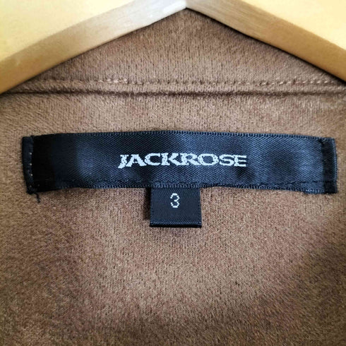 ジャックローズ JACKROSE フェイクスウェード ダブルジップ シングルライダースジャケット メンズ JPN:3