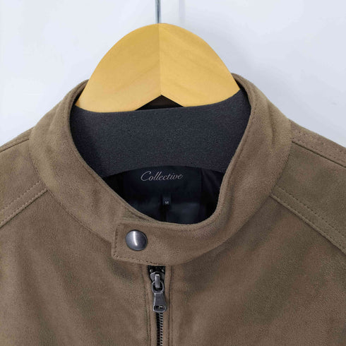 Collective フェイクスエード シングルライダースジャケット メンズ JPN:M