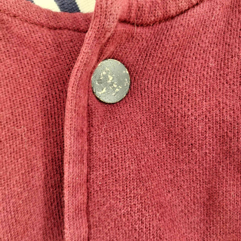 ポロバイラルフローレン Polo by RALPH LAUREN フロントフェルトワッペン スウェットスタジャン ボルドー メンズ