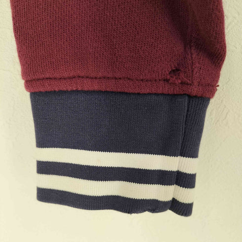 ポロバイラルフローレン Polo by RALPH LAUREN フロントフェルトワッペン スウェットスタジャン ボルドー メンズ