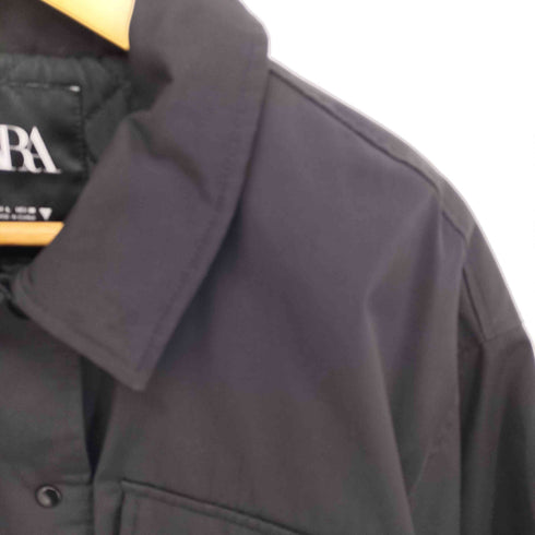 ザラ ZARA 裏地キルティング クロップド ナイロンジャケット レディース import:L