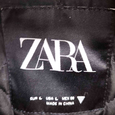 ザラ ZARA 裏地キルティング クロップド ナイロンジャケット レディース import:L