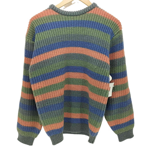 EGG SHELL 90S マルチカラー ボーダーニット メンズ import:M