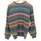 EGG SHELL 90S マルチカラー ボーダーニット メンズ import:M