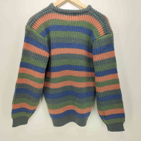 EGG SHELL 90S マルチカラー ボーダーニット メンズ import:M
