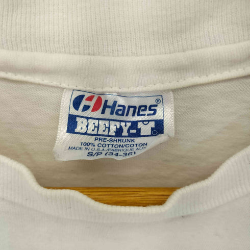 ヘインズ Hanes 90S MADE IN USA 両面プリントクルーネックTシャツ メンズ import:S