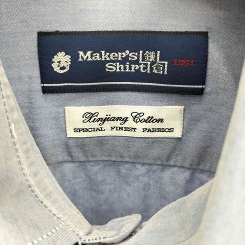 メーカーズシャツカマクラ Makers Shirt 鎌倉 ワイドカラー ミックス カジュアルシャツ メンズ 39/83