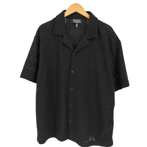 エイチアンドエム H&M Regular Fit Lace resort shirt レギュラーフィット レースリゾートシャツ メンズ JPN:XL