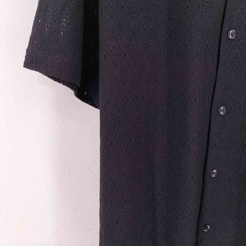 エイチアンドエム H&M Regular Fit Lace resort shirt レギュラーフィット レースリゾートシャツ メンズ JPN:XL