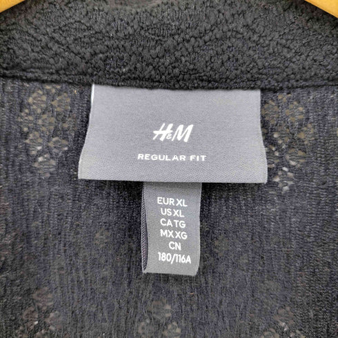 エイチアンドエム H&M Regular Fit Lace resort shirt レギュラーフィット レースリゾートシャツ メンズ JPN:XL