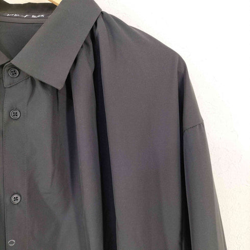 ノーアイディーブラック NO ID.BLACK 24AW ネクタイ付ネックギャザーBIG-SHシャツ メンズ ONE SIZE