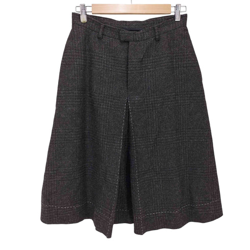 メゾンマルジェラ Maison Margiela 白タグ ウール ツイード ステッチワーク キュロット スカート パンツ レディース 42