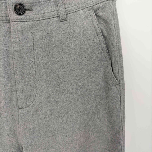 マカフィー MACPHEE ウールフランネルワイドパンツ カシミヤ混 クロップド パンツ レディース JPN:34