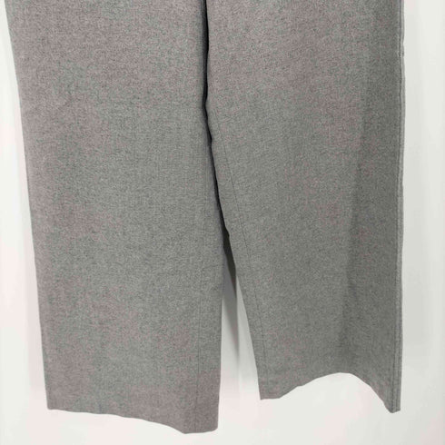 マカフィー MACPHEE ウールフランネルワイドパンツ カシミヤ混 クロップド パンツ レディース JPN:34