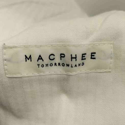 マカフィー MACPHEE ウールフランネルワイドパンツ カシミヤ混 クロップド パンツ レディース JPN:34